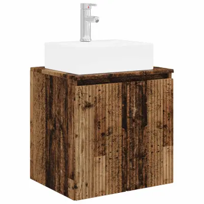 vidaXL Umivalnik s pritrditev na steno Star les 49,5 x 41 x 62,5 cm