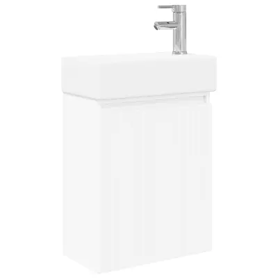 vidaXL Kopalniška omarica s tapo Bela 45,5 x 22,5 x 84 cm