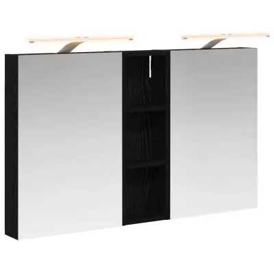 vidaXL Komplet omaric za kopalnico s polico 3 pcs 100 x 10,5 x 60,5 cm
