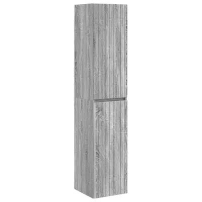 vidaXL Omejen kabineta za kopalnico Siva Sonoma 33 x 34,5 x 160 cm