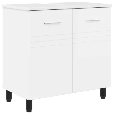 vidaXL Kopalniška enota Bela visok sijaj 60 x 35 x 60 cm