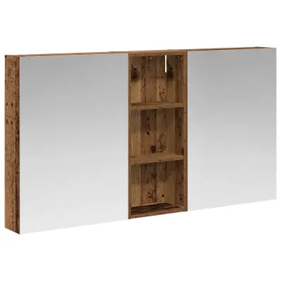 vidaXL Komplet omaric za kopalnico s polico 3 pcs 130 x 14,5 x 70 cm