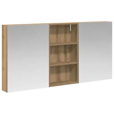 vidaXL Komplet omaric za kopalnico s polico 3 pcs 140 x 14,5 x 70 cm