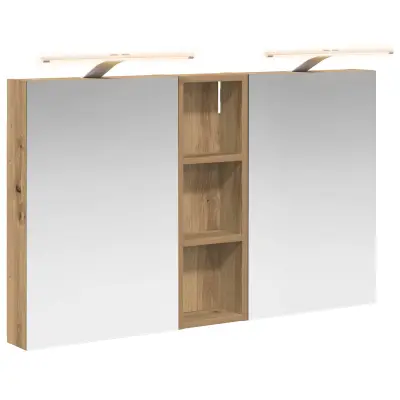 vidaXL Komplet omaric za kopalnico s polico 3 pcs 100 x 10,5 x 60,5 cm