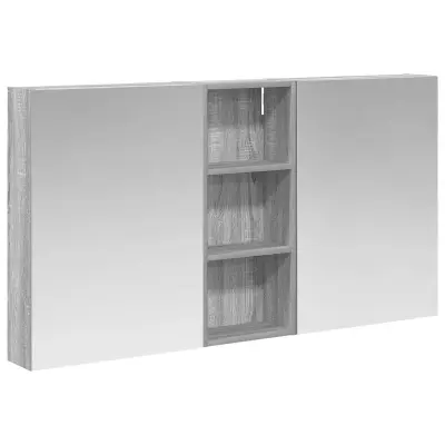 vidaXL Komplet omaric za kopalnico s polico 3 pcs 130 x 14,5 x 70 cm