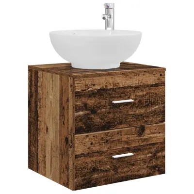 vidaXL Umivalnik s pritrditev na steno Star les 49,5 x 44,5 x 66,5 cm