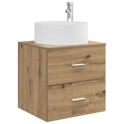 vidaXL Umivalnik s pritrditev na steno Artisan hrast