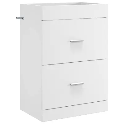 vidaXL Kopalniški kabinet pod umivalnikom Bela 56 x 37,5 x 81 cm