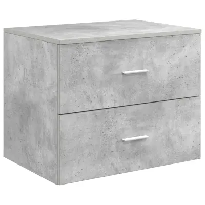 vidaXL Kopalniška omarica na steni Betonsko siva 62,5 x 44,5 x 50 cm
