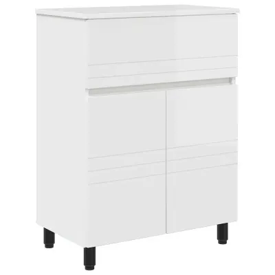 vidaXL Kopalniška enota Bela visok sijaj 60 x 35 x 80 cm