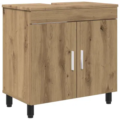 vidaXL Kopalniška enota Artisan hrast 60 x 35 x 60 cm Inženirski les