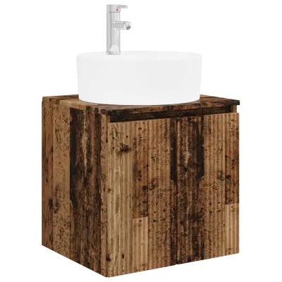 vidaXL Umivalnik s pritrditev na steno Star les 49,5 x 44,5 x 65 cm