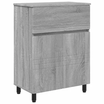 vidaXL Kopalniška enota Siva Sonoma 60 x 35 x 80 cm Inženirski les