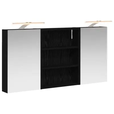 vidaXL Komplet omaric za kopalnico s polico 3 pcs 100 x 10,5 x 50 cm