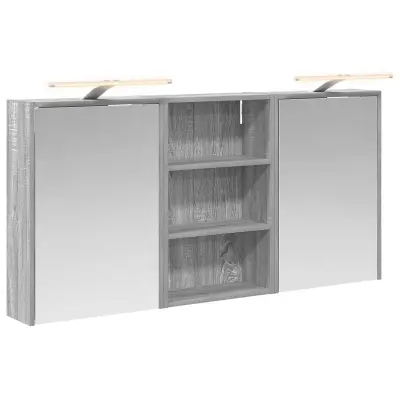 vidaXL Komplet omaric za kopalnico s polico 3 pcs 126 x 16 x 62,5 cm