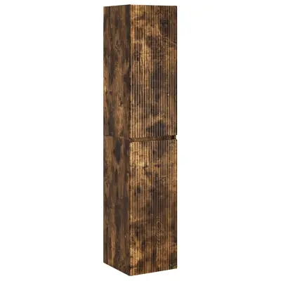vidaXL Omejen kabineta za kopalnico Dimljen hrast 33 x 34,5 x 160 cm