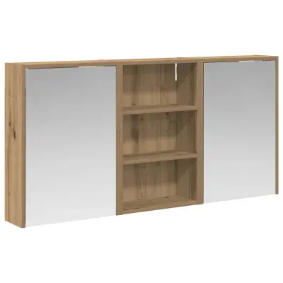 vidaXL Komplet omaric za kopalnico s polico 3 pcs 126 x 16 x 62,5 cm