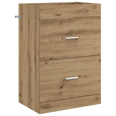 vidaXL Kopalniški kabinet pod umivalnikom Artisan hrast
