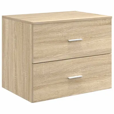 vidaXL Kopalniška omarica na steni Sonoma hrast 62,5 x 44,5 x 50 cm