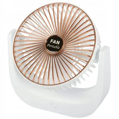 Brezžični prenosni aku. namizni ventilator USB bel