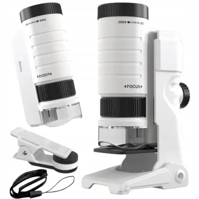Namizni LED UV mikroskop 60-200x za mobilne telefone