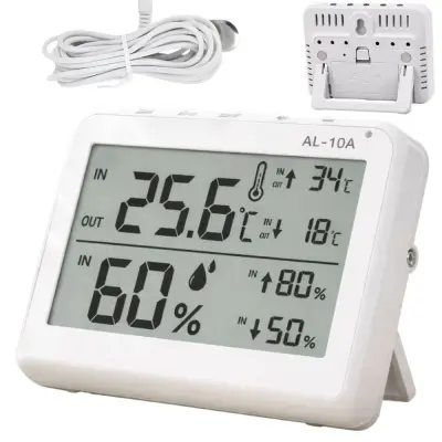 Digitalna vremenska postaja LCD termometer higrometer zunanji senzor