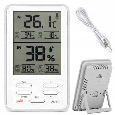 Digitalna vremenska postaja LCD termometer higrometer 12cm zunanji senzor