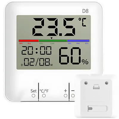 Digitalni LCD touch termometer higrometer ura