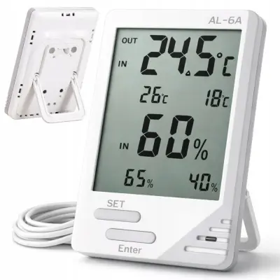 Digitalna vremenska postaja LCD termometer higrometer 9cm zunanji senzor