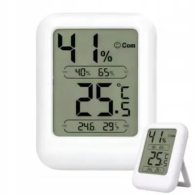 Digitalni osvetljen LCD termometer higrometer 8cm bel