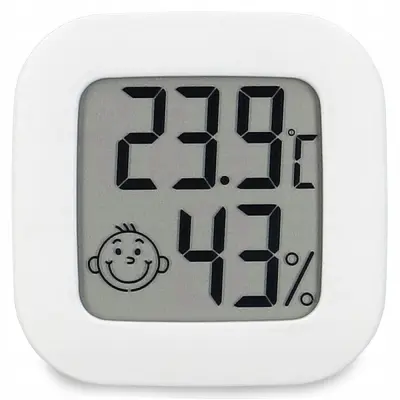 Digitalni LCD termometer vremenska postaja higrometer bela