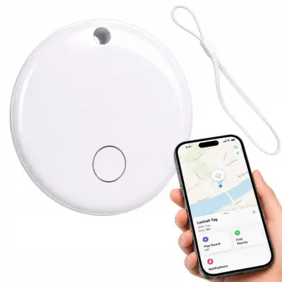 Mini obesek iskalec ključev bluetooth GPS lokator IOS bel