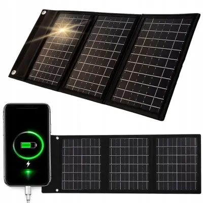 Prenosna 20W zložljiva sončna celica USB polnilec 51x28cm