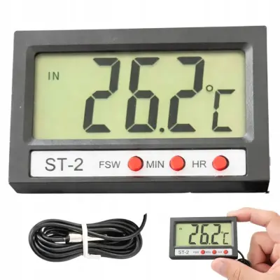 Digitalni LCD termometer s sondo za akvarije hladilnike in terarije 100cm