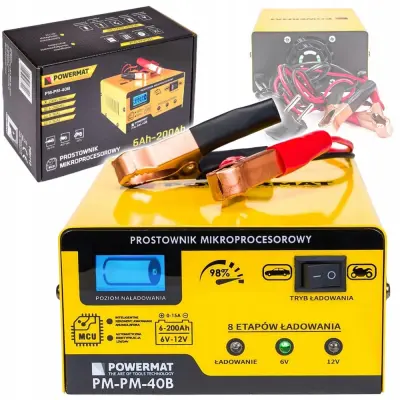 6-12V Pametni mikroprocesorski polnilec za akumulatorje 200Ah LCD