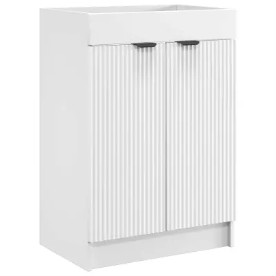 vidaXL Omarica pod umivalnikom Bela 56 x 37,5 x 81 cm Inženirski les