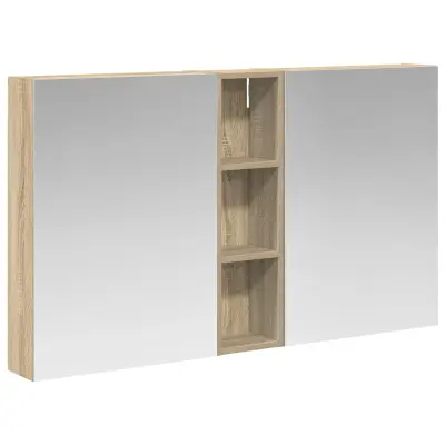 vidaXL Komplet omaric za kopalnico s polico 3 pcs 120 x 14,5 x 70 cm