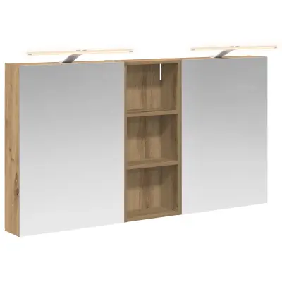 vidaXL Komplet omaric za kopalnico s polico 3 pcs 130 x 14,5 x 70 cm
