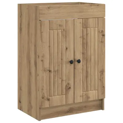 vidaXL Omarica pod umivalnikom Artisan hrast 56 x 37,5 x 81 cm