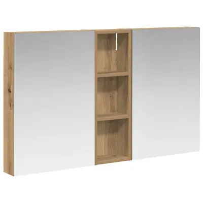 vidaXL Komplet omaric za kopalnico s polico 3 pcs 100 x 10,5 x 60,5 cm