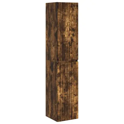 vidaXL Omejen kabineta za kopalnico Dimljen hrast 33 x 34,5 x 160 cm