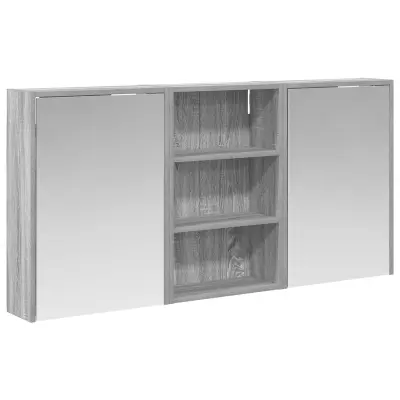 vidaXL Komplet omaric za kopalnico s polico 3 pcs 126 x 16 x 62,5 cm