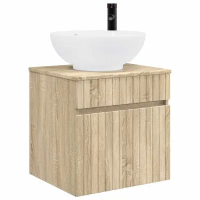 vidaXL Visoka umivalnik s police Sonoma hrast 49 x 44,5 x 66,5 cm