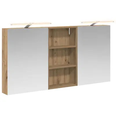 vidaXL Komplet omaric za kopalnico s polico 3 pcs 140 x 14,5 x 70 cm