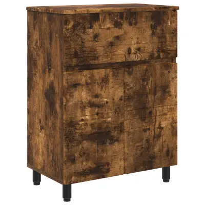 vidaXL Kopalniška enota Dimljen hrast 60 x 35 x 80 cm Inženirski les