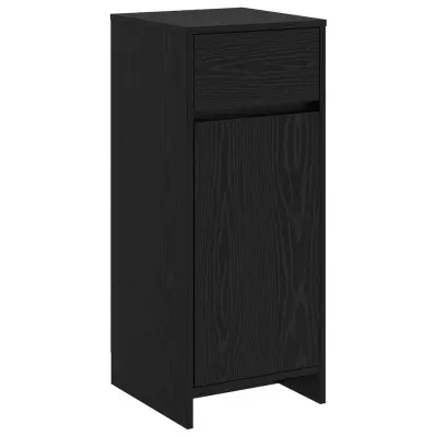 vidaXL Kopalniška omarica Črni hrast 35 x 36,5 x 85 cm Inženirski les