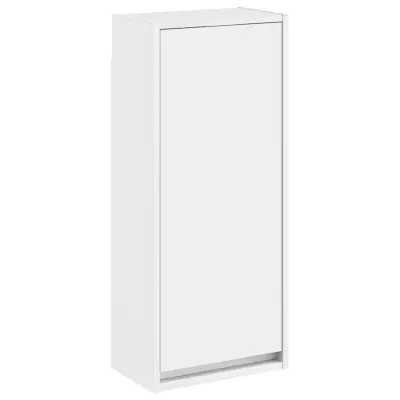 vidaXL Visoka umivalnik s police Bela 35 x 20 x 81 cm Inženirski les
