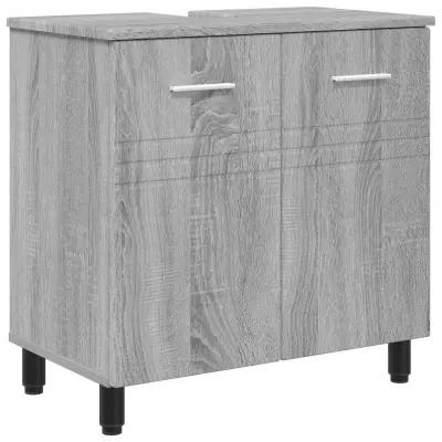 vidaXL Kopalniška enota Siva Sonoma 60 x 35 x 60 cm Inženirski les