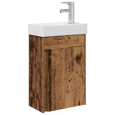 vidaXL Kopalniška omarica s tapo Star les 40,5 x 22,5 x 62 cm