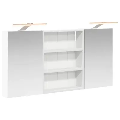 vidaXL Komplet omaric za kopalnico s polico 3 pcs 100 x 10,5 x 50 cm